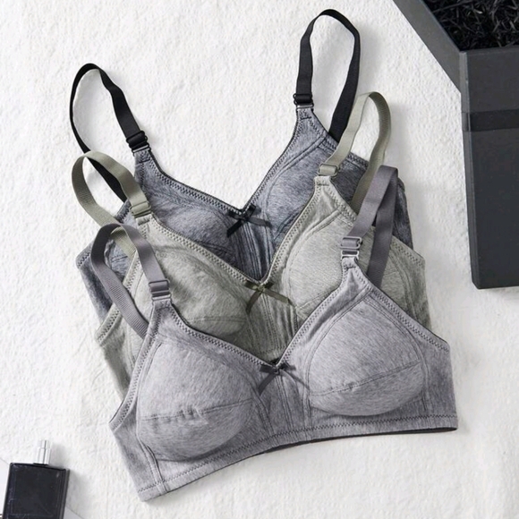 Other - New 3PCS  Comfortable Sleep Multicolor Wireless Soft Cup Solid Underwear Bra
